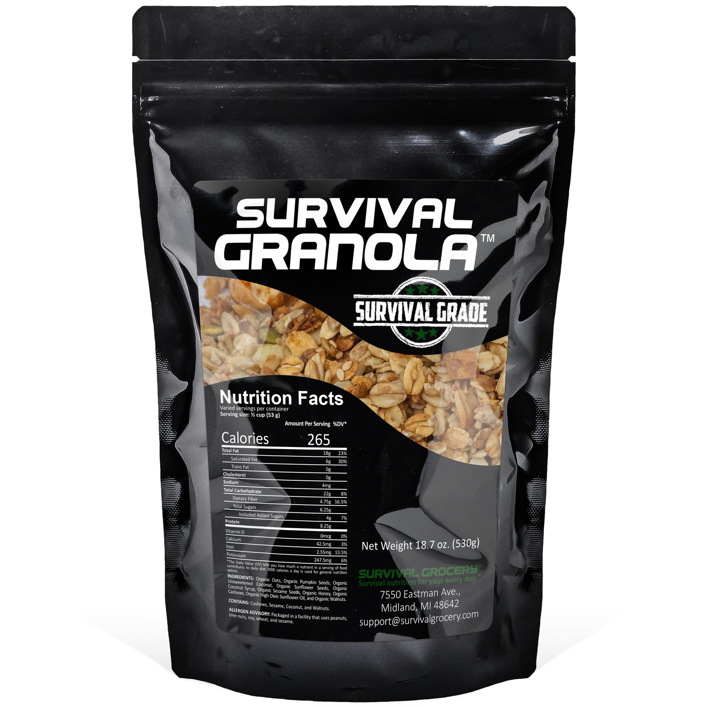 Survival Granola™ - Organic, Gluten Free, and Non-GMO